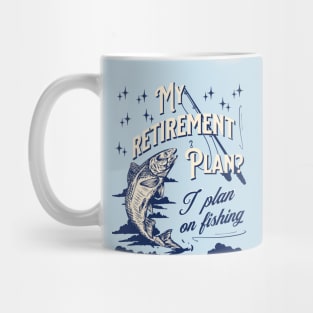 Retro Fishing Art Mug